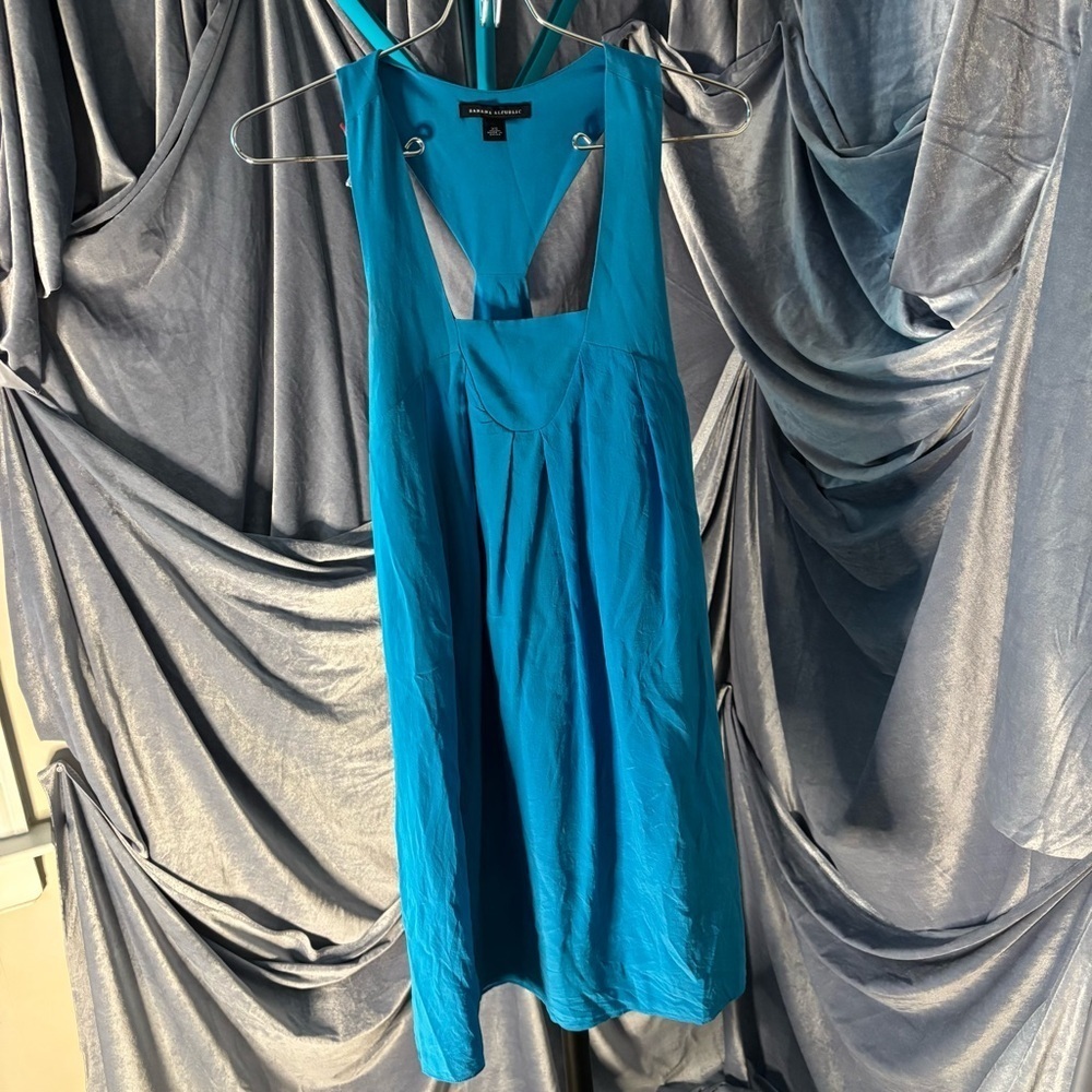 Banana republic 100% silk blue mini dress size XS